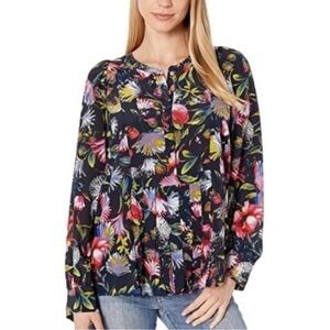 J. Crew Multicolor Floral Blouse XS 100%silk